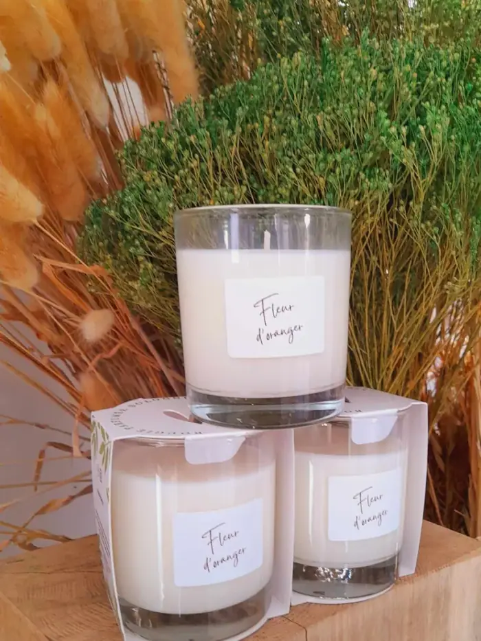 Coffret de bougies Fleur d’oranger, contenants rechargeables